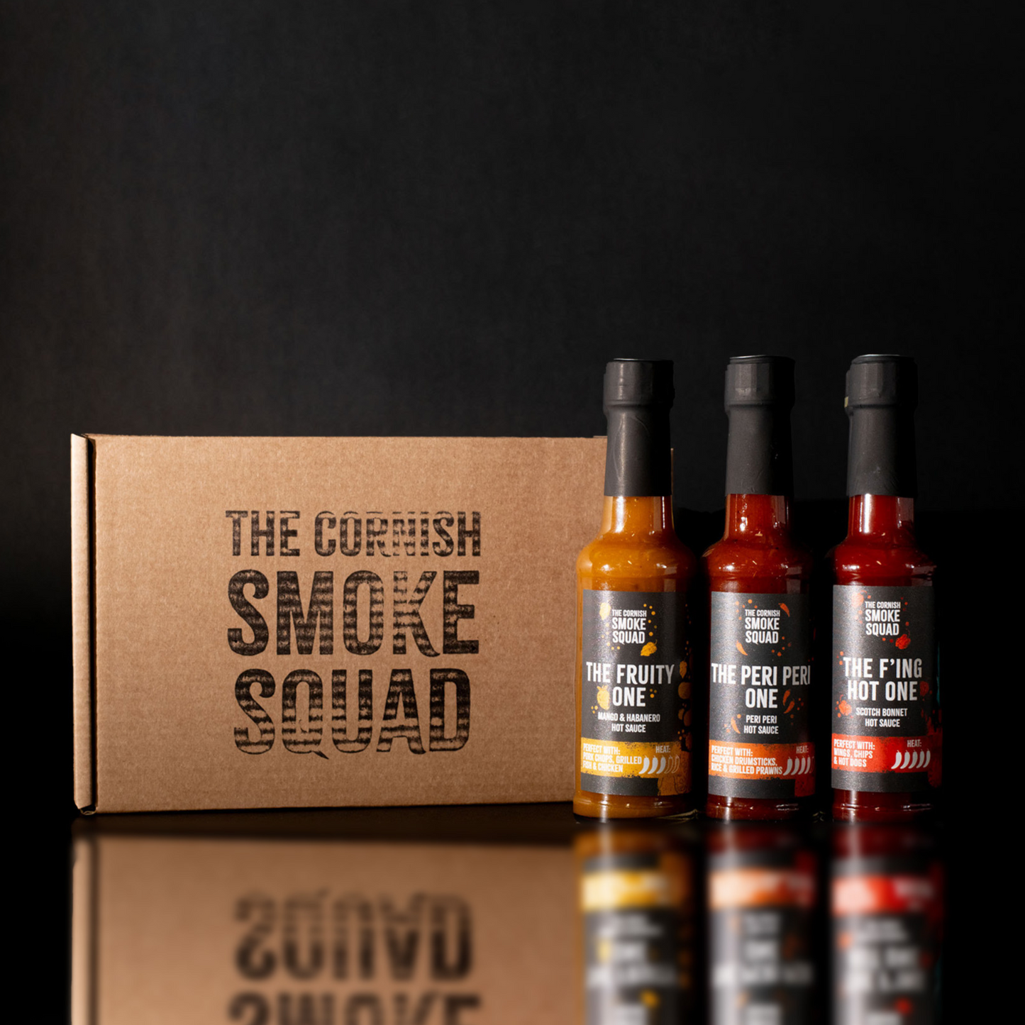 The Spicy Hot Sauce Box | Mango & Habanero, Peri Peri and Scotch Bonnet Hot Sauce