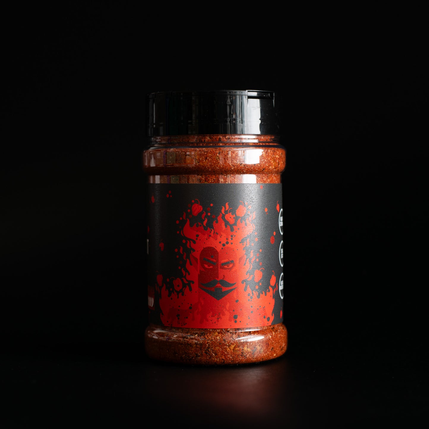 the f'ing hot rub in a plastic spice jar- back side